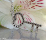 Cute Black Diamond Key Pendant