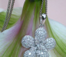 Feminine Diamond Flower Pendant