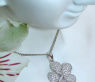Feminine Diamond Flower Pendant