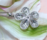 Feminine Diamond Flower Pendant