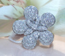 Feminine Diamond Flower Ring