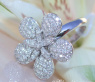 Feminine Diamond Flower Ring