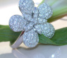Feminine Diamond Flower Ring
