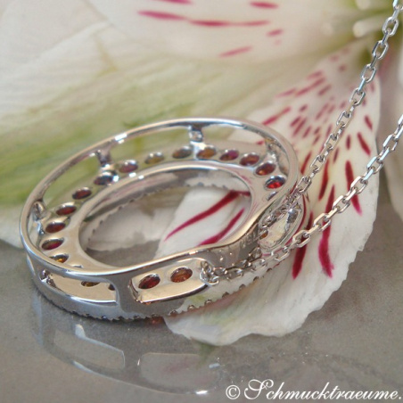 Pretty Rainbow Sapphire Pendant with Diamonds