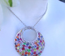 Magnificent Rainbow Sapphire Pendant with Diamonds