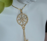 Huge Diamond Key Pendant incl. Chain