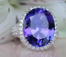 Top AAA Tanzanite Ring with Diamonds