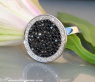 Elegant diamonds & black diamond ring