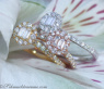 Three enchanting diamond stacking ring