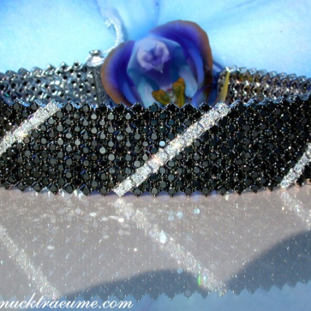Schwarz / Weiß Diamanten Armband