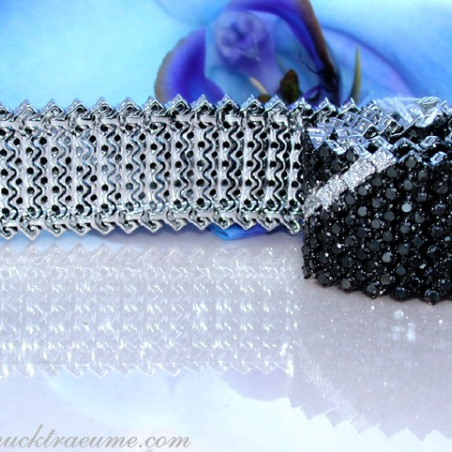 Schwarz / Weiß Diamanten Armband