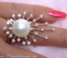 Südseeperle Ring mit Brillanten 14 mm makellos