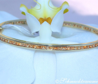 Pretty Orange Sapphire Bangle