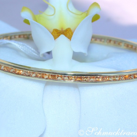 Pretty Orange Sapphire Bangle