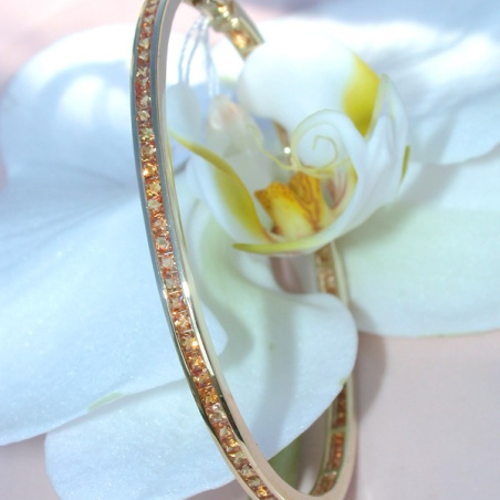 Pretty Orange Sapphire Bangle