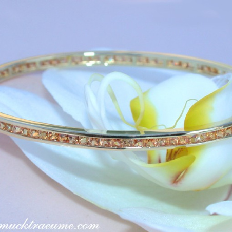 Pretty Orange Sapphire Bangle