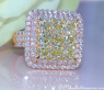 Exquisite Yellow Diamond Ring