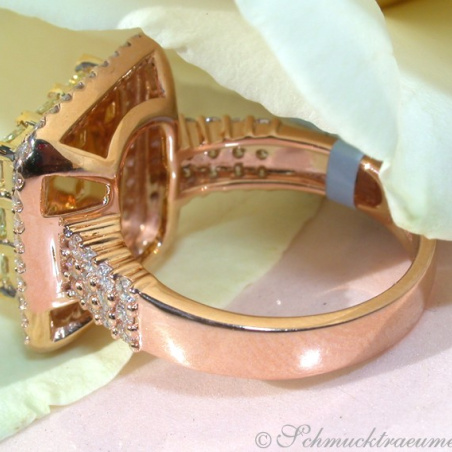 Exquisite Yellow Diamond Ring