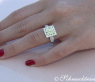 Exquisite Yellow Diamond Ring with White Diamonds