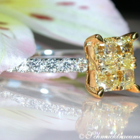 Delicate Yellow Diamond Ring
