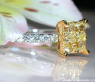 Delicate Yellow Diamond Ring