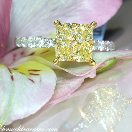 Delicate Yellow Diamond Ring