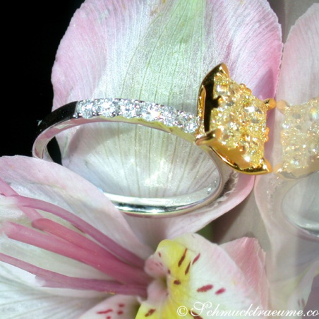 Delicate Yellow Diamond Ring