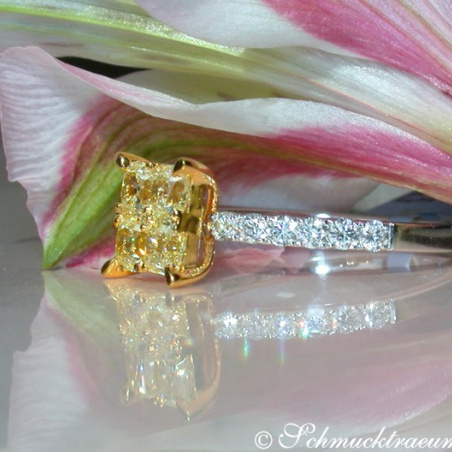 Delicate Yellow Diamond Ring