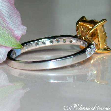 Delicate Yellow Diamond Ring