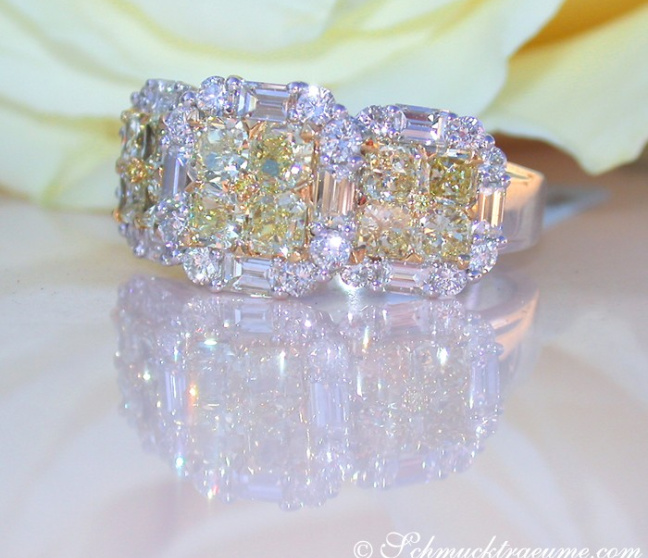 Luxurious yellow & white diamond ring Luxurious yellow & white diamond ring