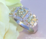Luxurious yellow & white diamond ring