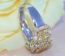 Luxurious yellow & white diamond ring
