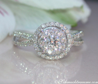 Timeless precious diamonds ring