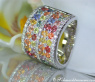 Rainbow Sapphire Diamond Ring