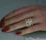 Rainbow Sapphire Diamond Ring