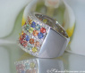 Rainbow Sapphire Diamond Ring