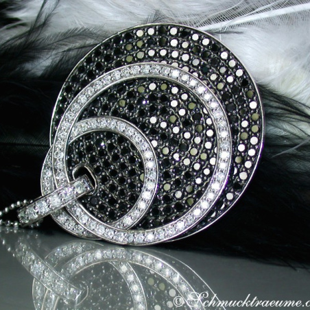 Modifiable Black & White Diamond Pendant