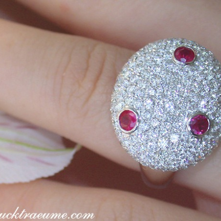 Opulent Ruby Diamond Ring