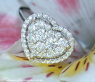 Elegant Diamond Ring in Heart Design