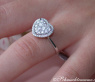 Elegant Diamond Ring in Heart Design