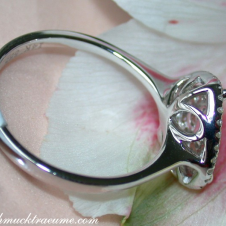 Elegant Diamond Ring in Heart Design