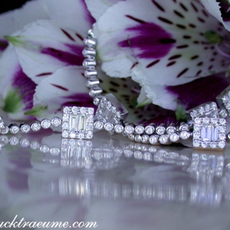 Brillanten Armband mit Diamanten im Baguette-Schliff