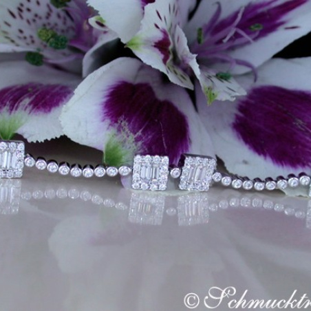 Brillanten Armband mit Diamanten im Baguette-Schliff