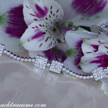 Brillanten Armband mit Diamanten im Baguette-Schliff