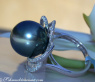 Magnificent Tahitian Pearl Diamond Heart Ring