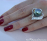 Magnificent Tahitian Pearl Diamond Heart Ring