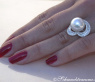 Südseeperle Ring mit Brillanten & Diamanten
