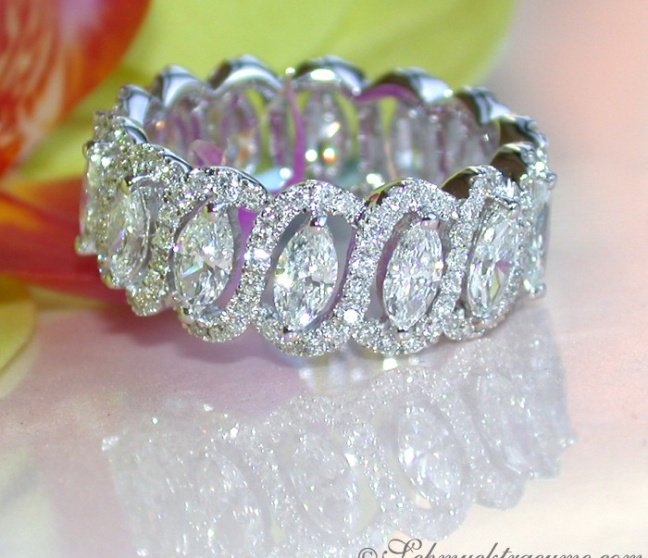 Magnificent diamonds eternity ring with marquise diamonds Magnificent diamonds eternity ring with marquise diamonds