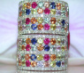 Dazzling Rainbow Sapphire Earrings with Diamonds