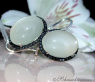 Fancy Moonstone Earrings with Black Diamonds